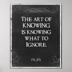 Póster Tipografía de la pizarra con una cita inspiradora