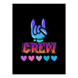 Póster Tipografía de las buenas vibraciones de Crew Swag