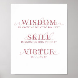 Póster Tipografía de letra elegante y cita motivacional