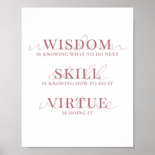 Póster Tipografía de letra elegante y cita motivacional