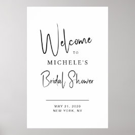 Póster Tipografía de letra minimalista para bienvenida de