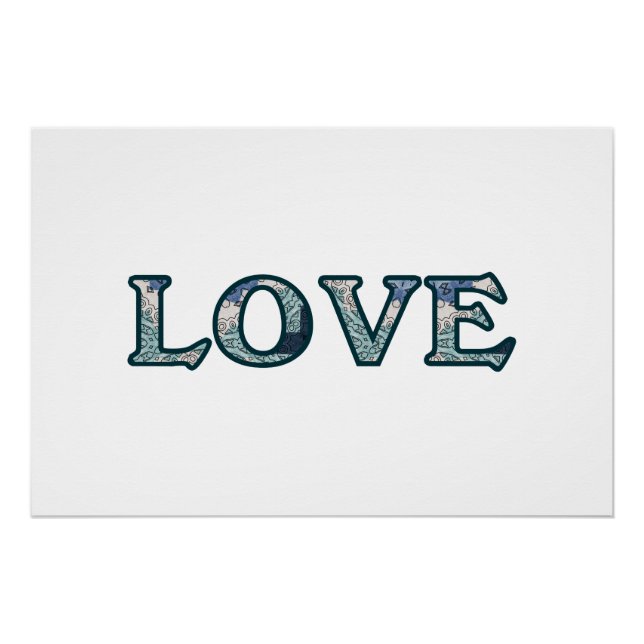 Póster Tipografía de Mandala Patrón AMOR (Anverso)