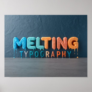 Póster TIPOGRAFÍA DE MELING: Un diseño 3D colorido
