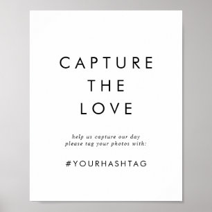 Póster Tipografía de moda Captura La Etiqueta Boda De Amo
