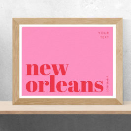 Póster Tipografía de Nueva Orleans Luisiana 
