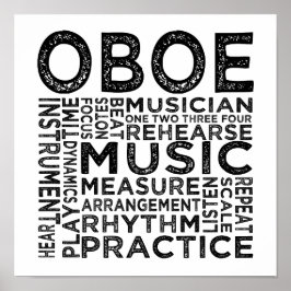 Póster Tipografía de Oboe
