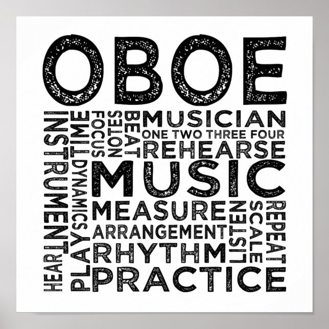 Póster Tipografía de Oboe