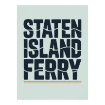 Tipografía de ola del ferry de Staten Island