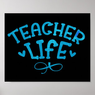 Póster Tipografía de TEACHER LIFE