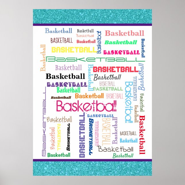 Póster Tipografía del baloncesto (Frente)