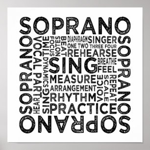 Póster Tipografía del soprano