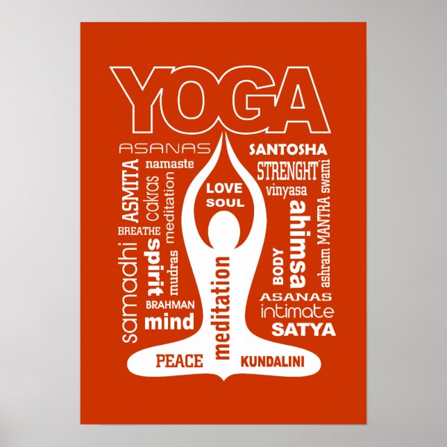 Póster Tipografía del yoga (Frente)