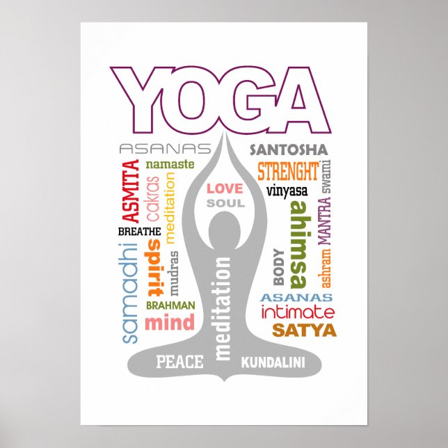Póster Tipografía del yoga (Frente)