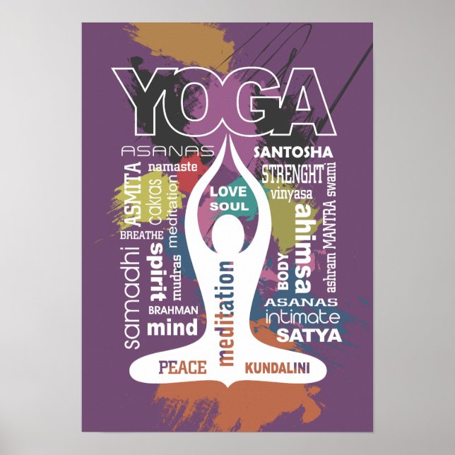 Póster Tipografía del yoga (Frente)