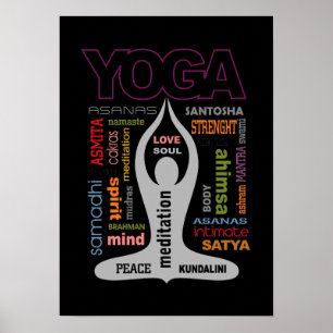 Póster Tipografía del yoga