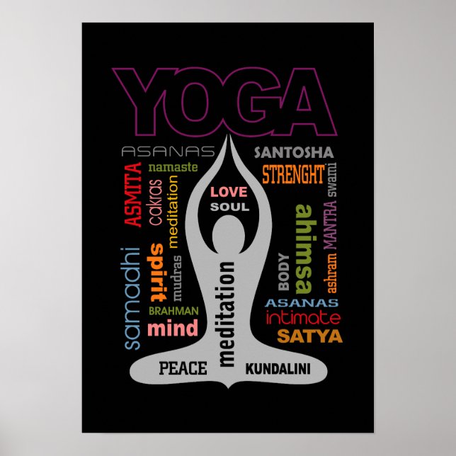 Póster Tipografía del yoga (Frente)