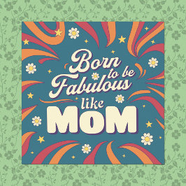 Póster Tipografía divertida moderna retro psicodélica cit