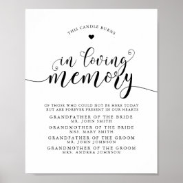 Póster Tipografía en memoria de boda de amor