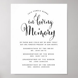 Póster Tipografía en memoria de boda de amor