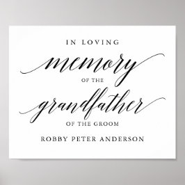 Póster Tipografía en memoria de boda de amor