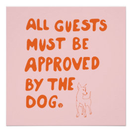 Póster Tipografía escrita a mano con ilustracion de perro