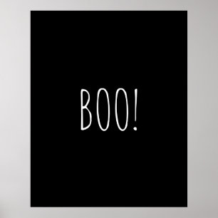 Póster Tipografía espeluznante minimalista Halloween