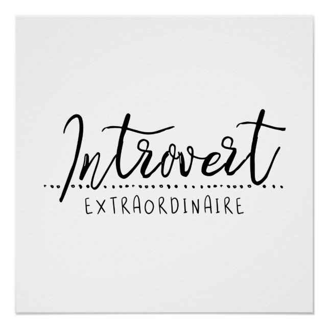 Póster Tipografía Extraordinaria Introvertida (Anverso)