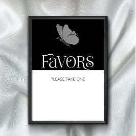 Póster Tipografía Favoritos a las mariposas, por favor, t