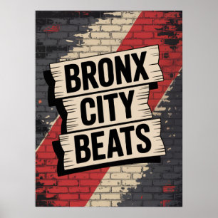 Póster Tipografía Graffiti de Bronx City Beats