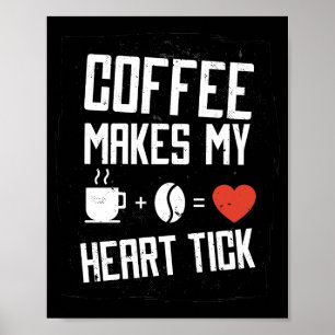 Póster Tipografía Gráfica Postal de Café Hace que Mi Cora
