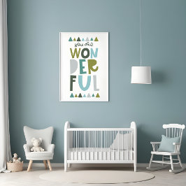 Póster Tipografía Impresionante para Niños 'Tú Eres Marav