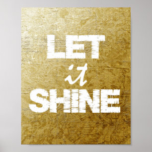 Póster Tipografía inspiradora de citas: Que brille