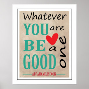 Póster Tipografía inspiradora de la cita de Abraham