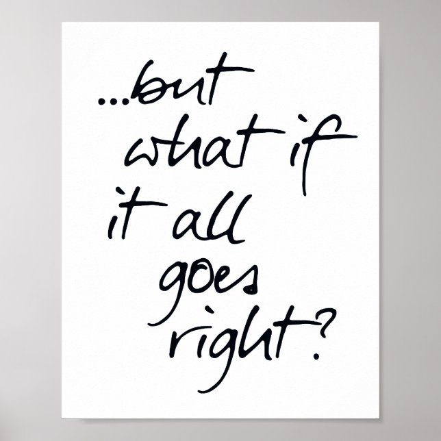 Póster Tipografía inspiradora del Escándalo Blanco y Negr (Frente)