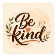 Tipografía Inspiradora Sé Amable