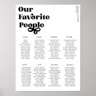 Póster Tipografía mínima Poster de asientos de mesa Bod