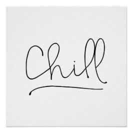Póster Tipografía minimalista de Chill