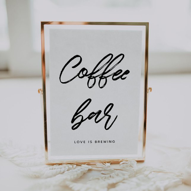 Póster Tipografía moderna boda de bar de café (Subido por el creador)