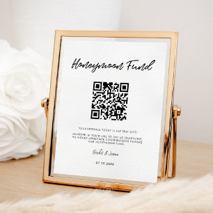 Póster Tipografía moderna Código QR del fondo de luna de 