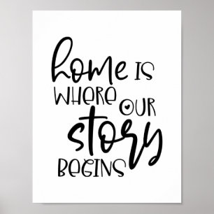 Póster Tipografía moderna de citas caseras