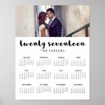 Tipografía moderna minimal Calendario 2017