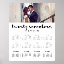 Póster Tipografía moderna minimal Calendario 2017
