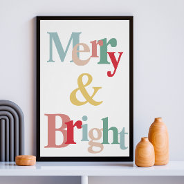Póster Tipografía moderna Navidad