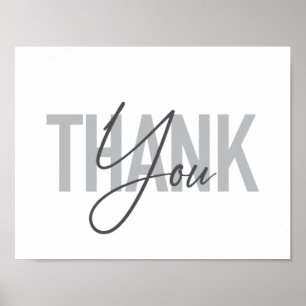 Póster Tipografía moderna, simple, genial de Gracias