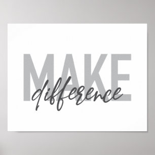 Póster Tipografía moderna, simple y fría hace la diferenc