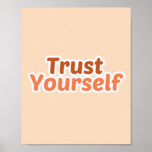 Póster Tipografía Motivacional Minimalista "Confía en Ti"