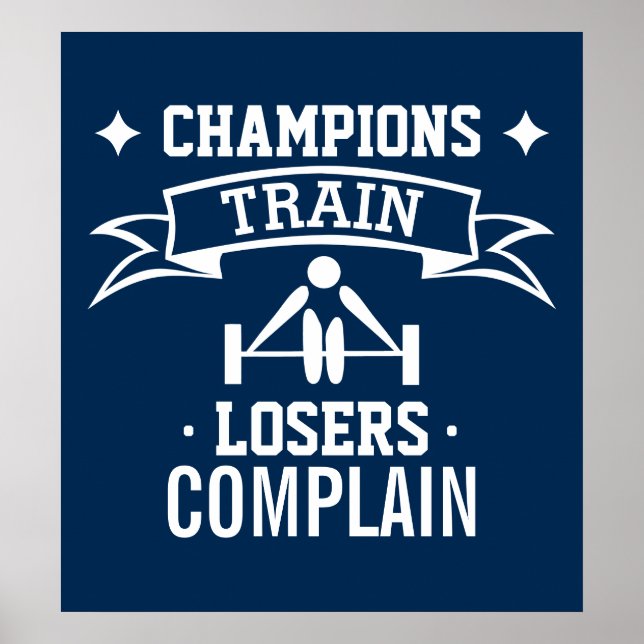 Póster Tipografía motivacional | Motivación del gimnasio  (Frente)