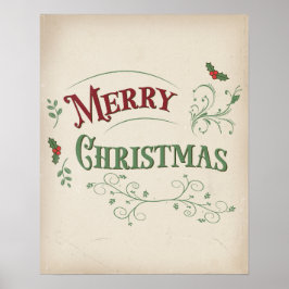 Póster Tipografía Navideña Vintage