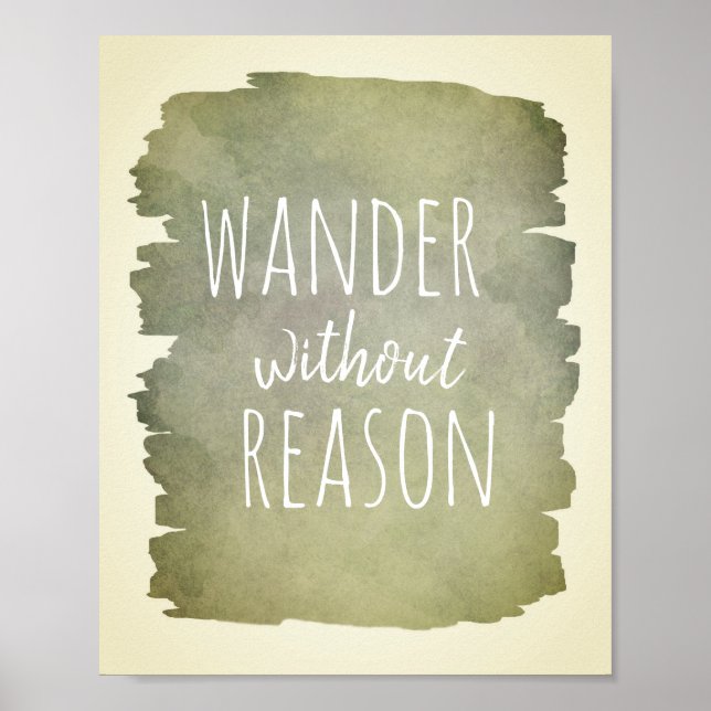 Póster tipografía poster wander sin razón (Frente)