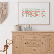 Tipografía y colores del retro copacético de los a